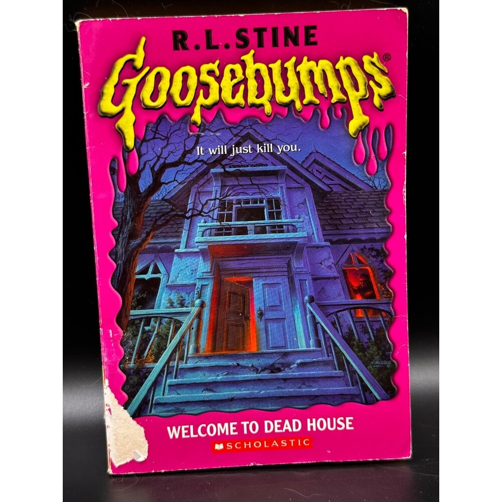Goosebumps R.L. Stine #1 Welcome‎ to Dead House 1st Scholastic Ed, 2nd Printing